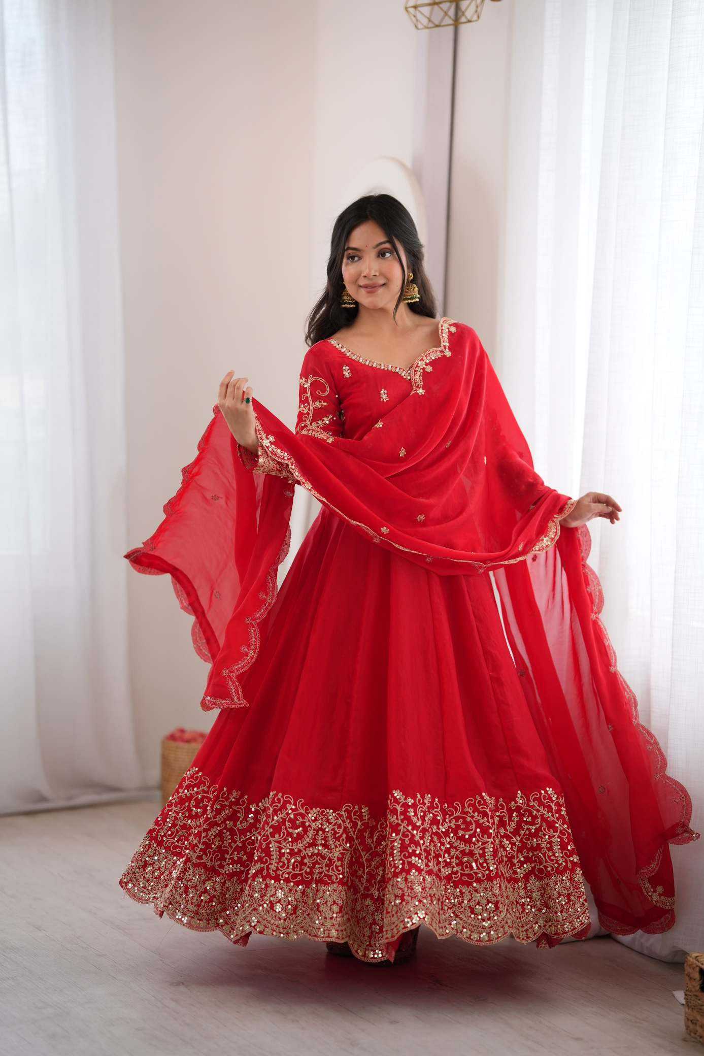 YNF Wholesale Silk Embroidery Gowns KESH499 3185 | Surat Manufacturer