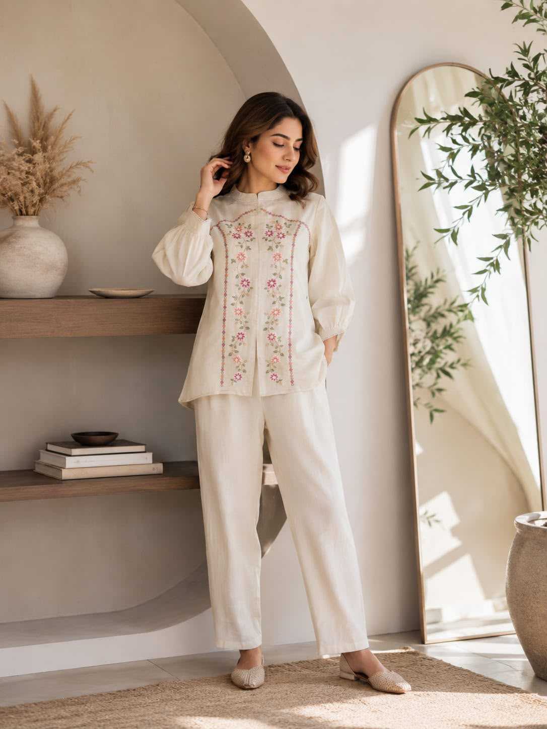 YNF Wholesale Chanderi Cotton Co-ord Set  | Surat Manufacturer