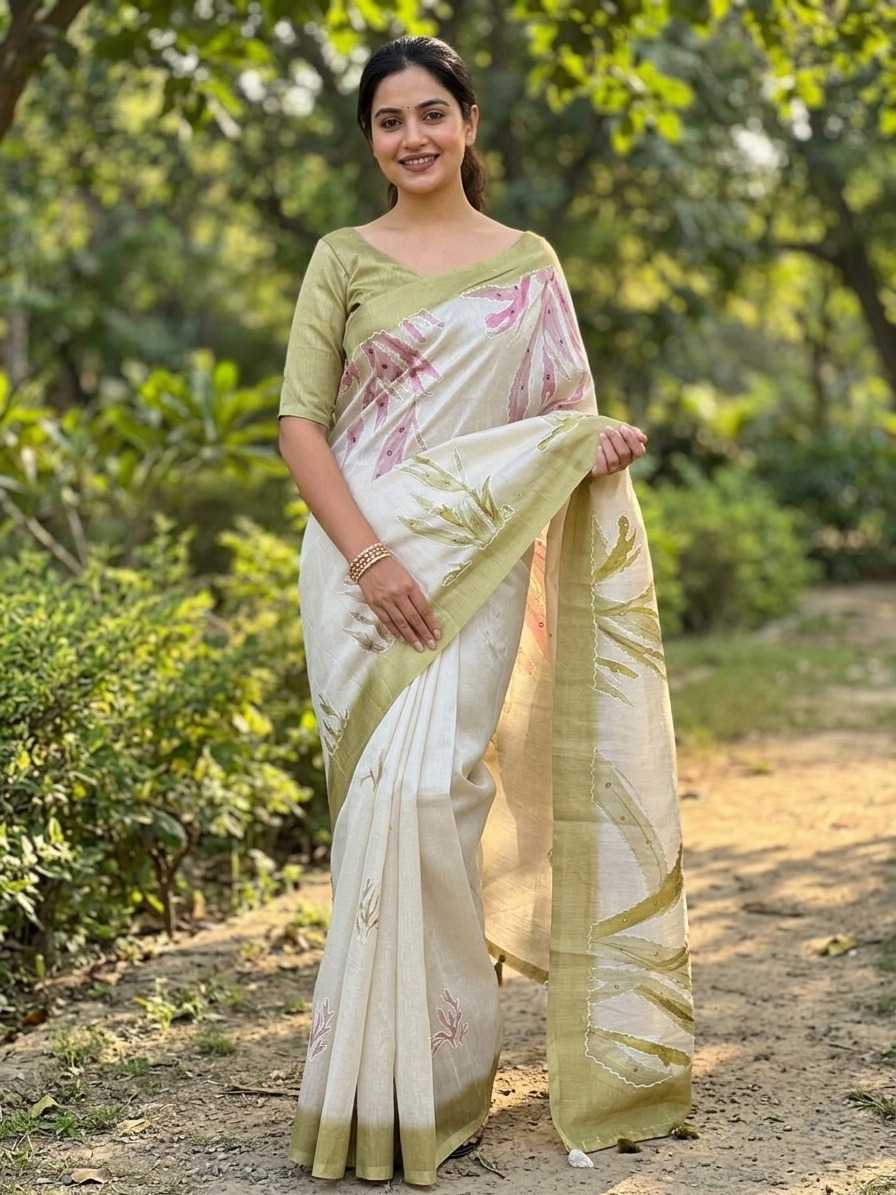 YNF Wholesale Tussar Silk Printed Sarees KESH501 Shalu | Surat Manufacturer