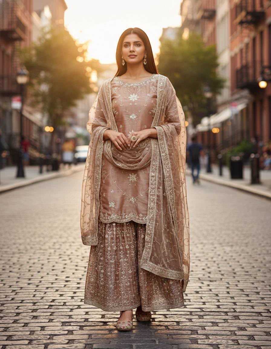 YNF Wholesale Pure Silk Sharara Salwar Suits  | Surat Manufacturer