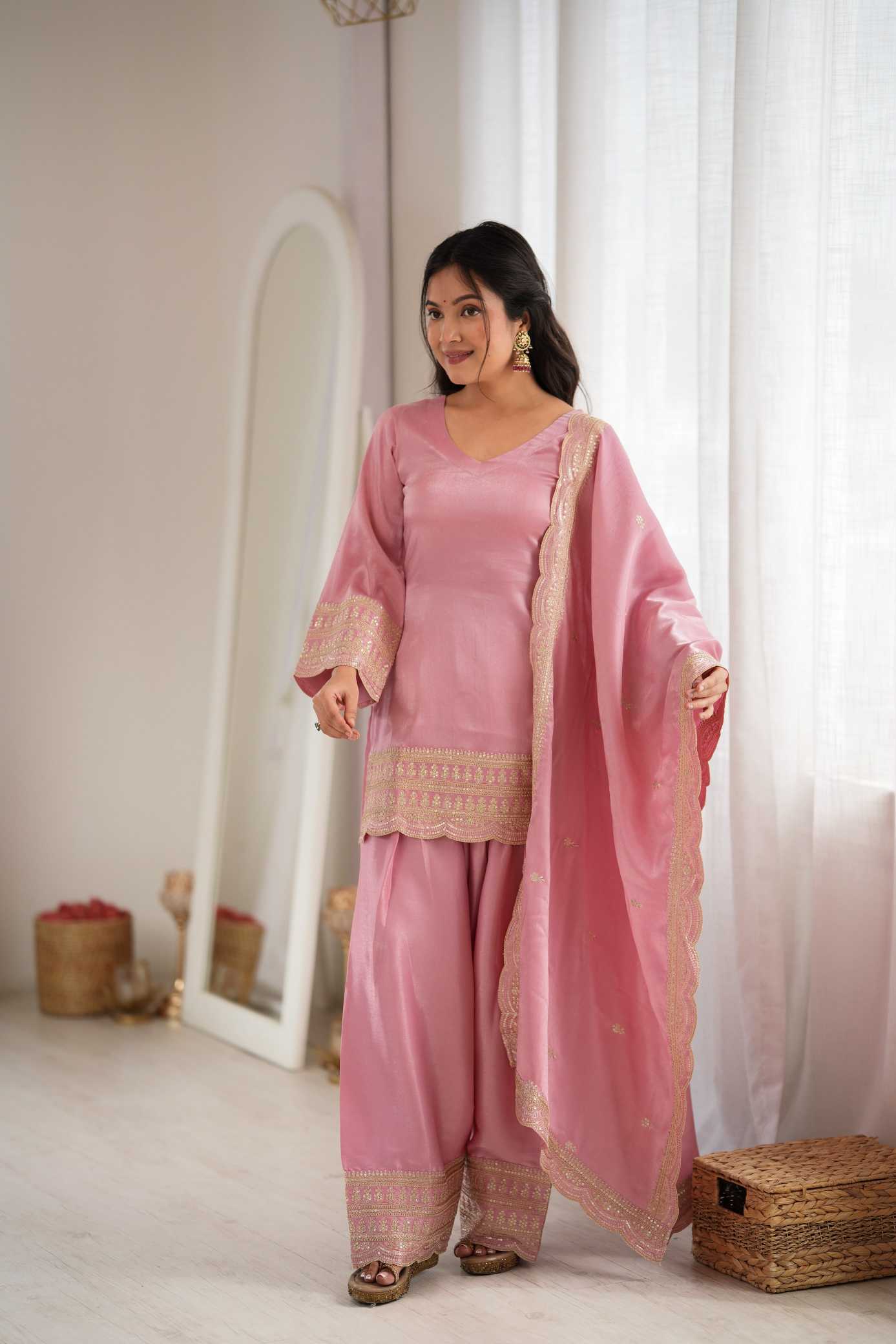 YNF Wholesale Heavy Roman Silk Party Wear Kurtis  | Surat Manufacturer