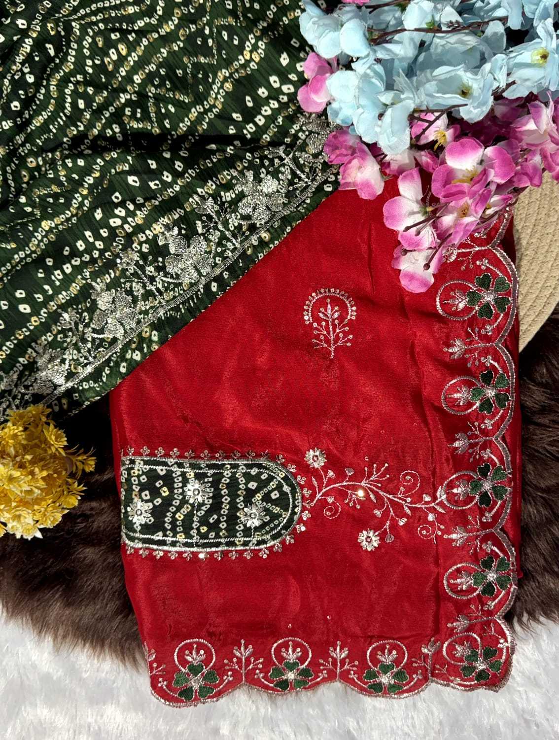YNF Wholesale Chinon Sequence Sarees  | Surat Manufacturer