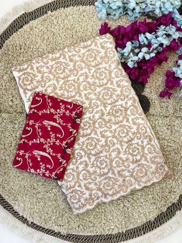 YNF Wholesale Crunchi Embroidered Sarees  | Surat Manufacturer