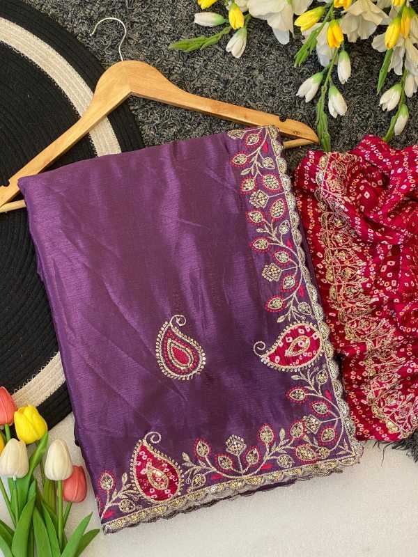 YNF Wholesale Chinon Sequence Sarees  | Surat Manufacturer