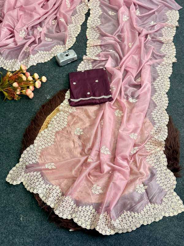 YNF Wholesale Heavy Roman Silk Party Wear Silk Sarees  | Surat Manufacturer