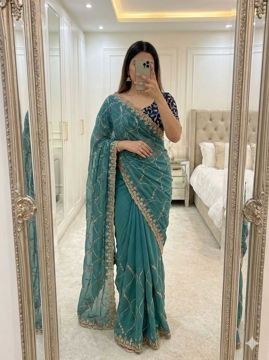 YNF Wholesale Georgette Party Wear Sarees  | Surat Manufacturer