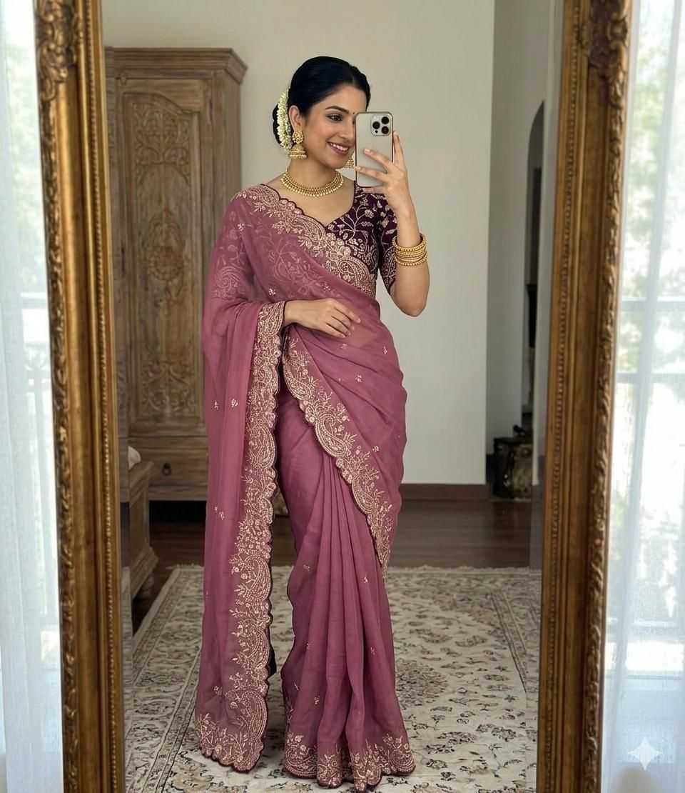 YNF Wholesale Georgette Fancy Sarees KESH514 KERI | Surat Manufacturer