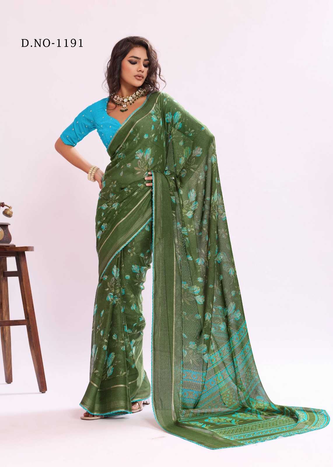 YNF Wholesale Georgette Printed Sarees KESH514 Kundan | Surat Manufacturer