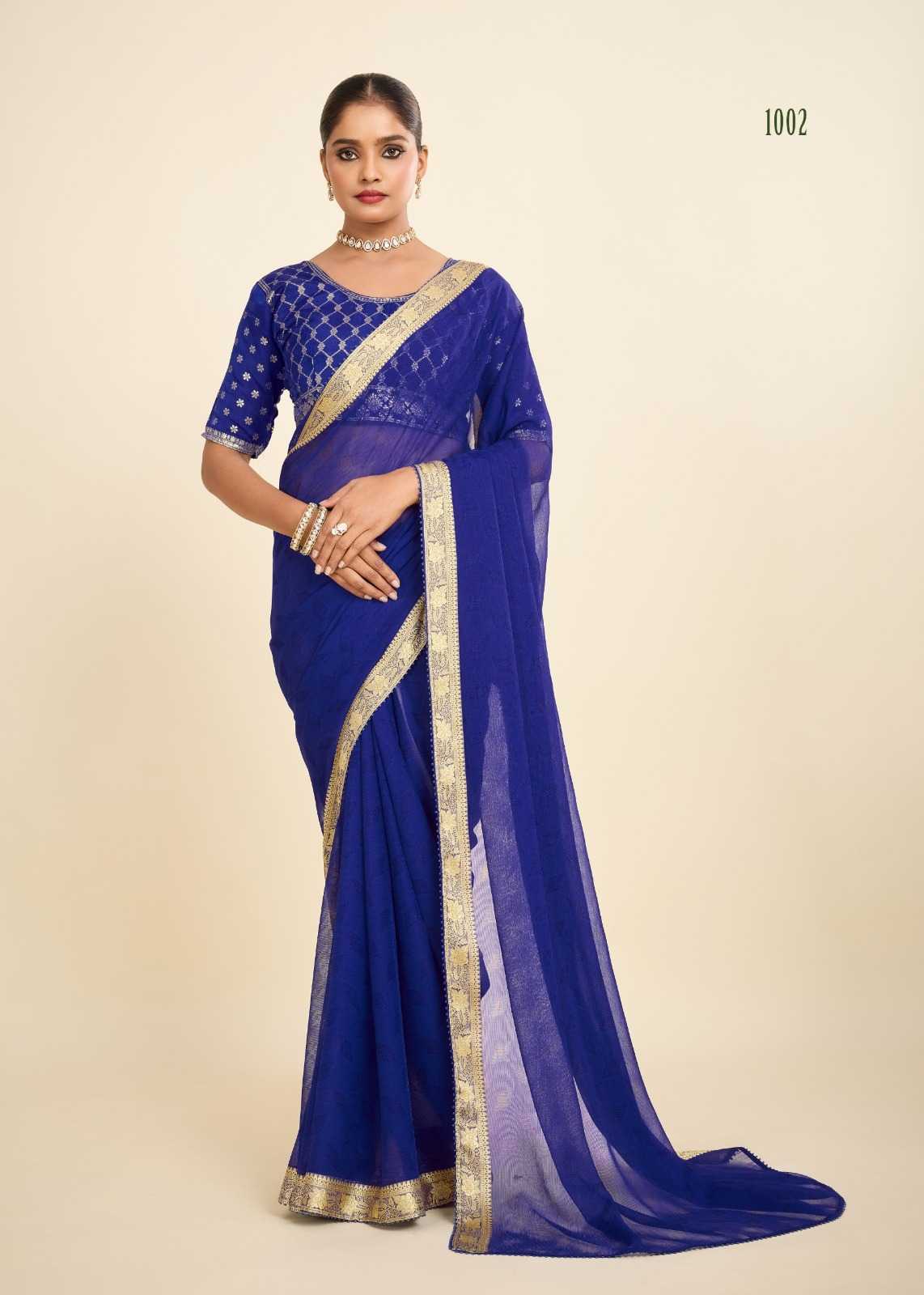 YNF Wholesale Viscose Chiffon Sarees  | Surat Manufacturer