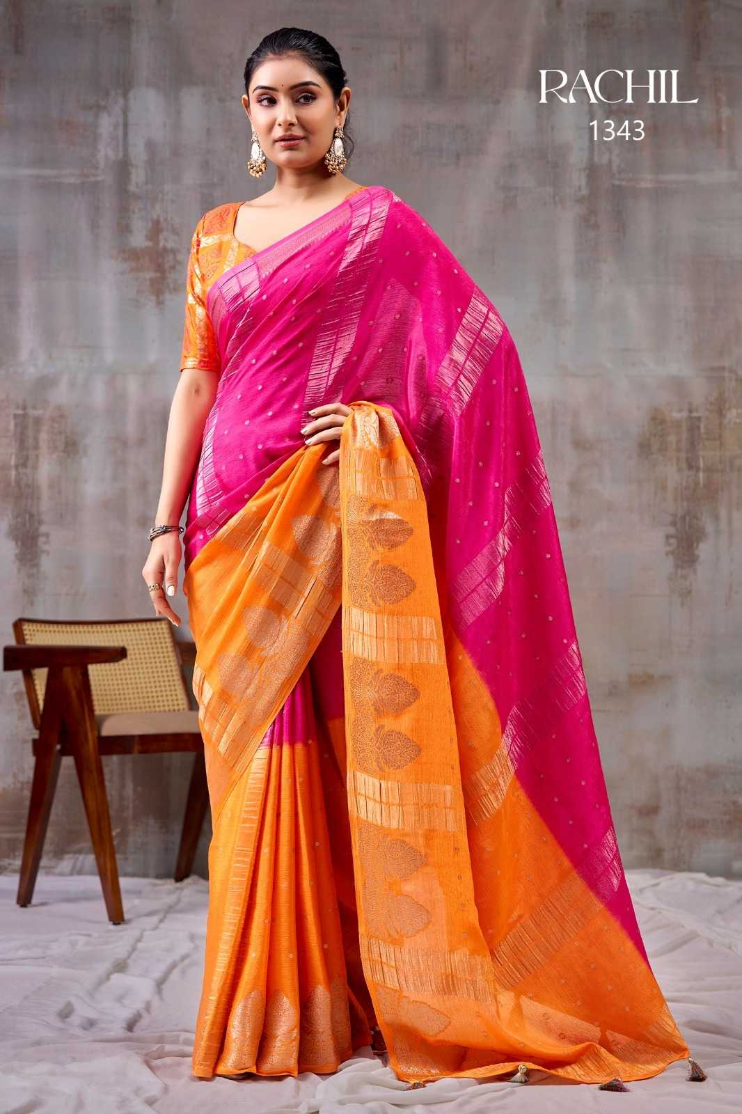 YNF Wholesale Chinon Designer Sarees KESH514 RACHIL | Surat Manufacturer