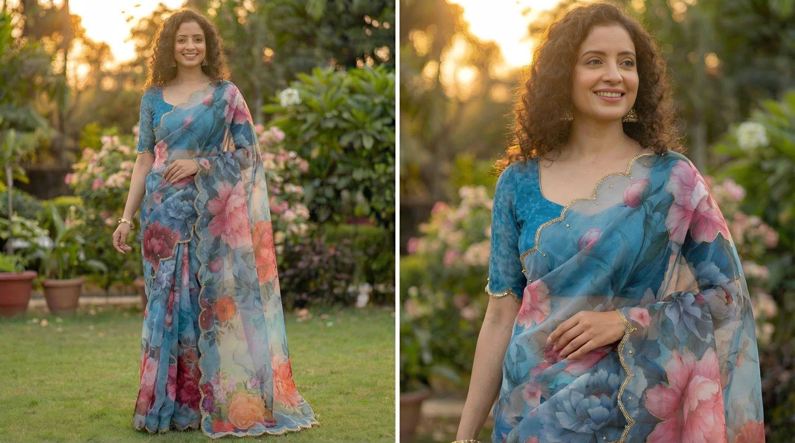 YNF Wholesale Georgette Printed Sarees KESH518 4459 | Surat Manufacturer