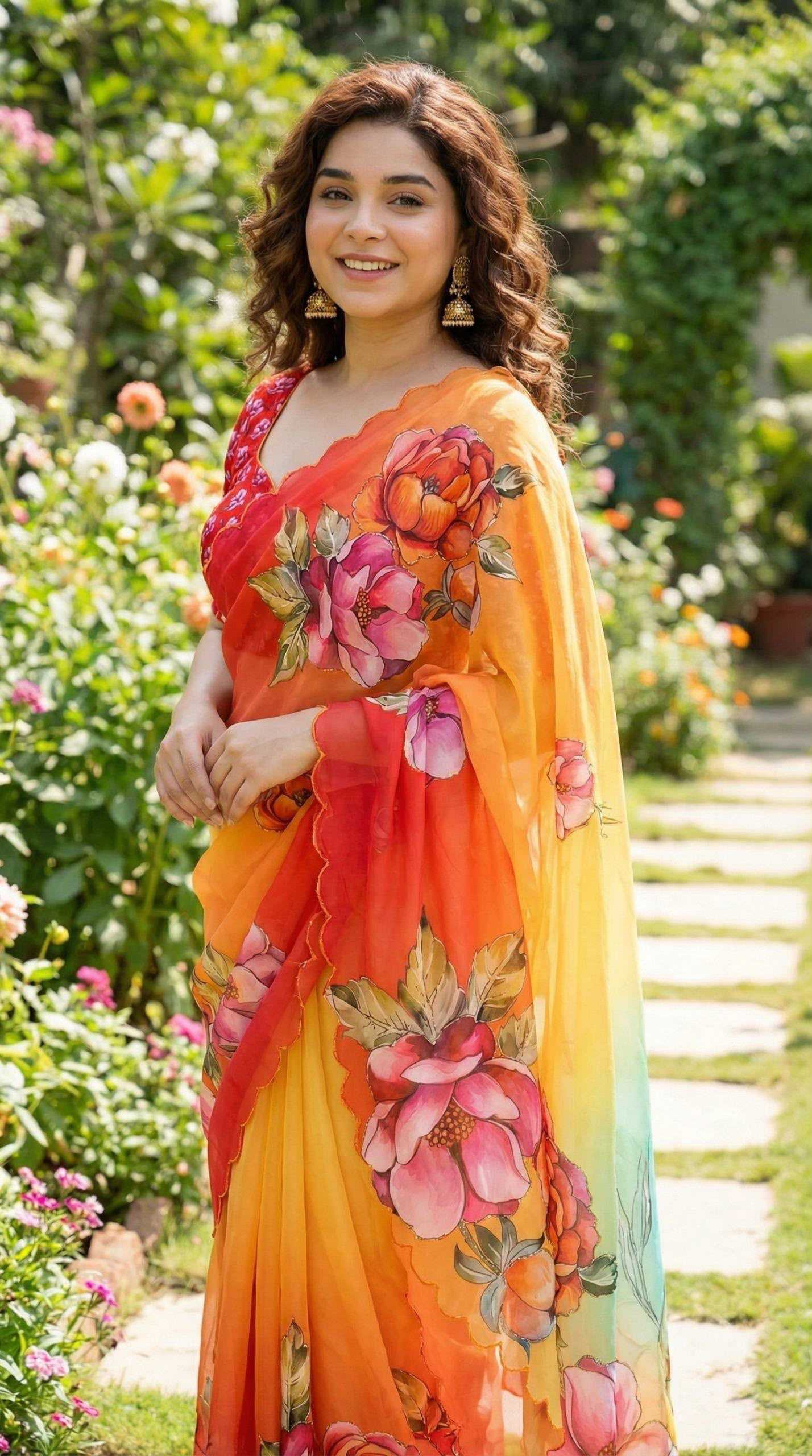 YNF Wholesale Georgette Printed Sarees KESH518 4479 | Surat Manufacturer