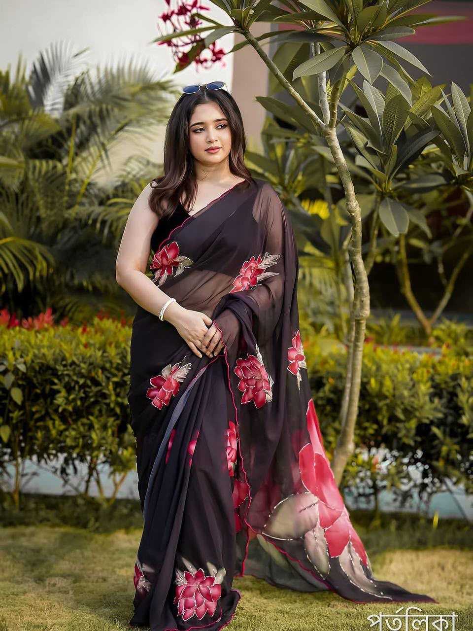 YNF Wholesale Georgette Printed Sarees KESH518 VK4404 | Surat Manufacturer