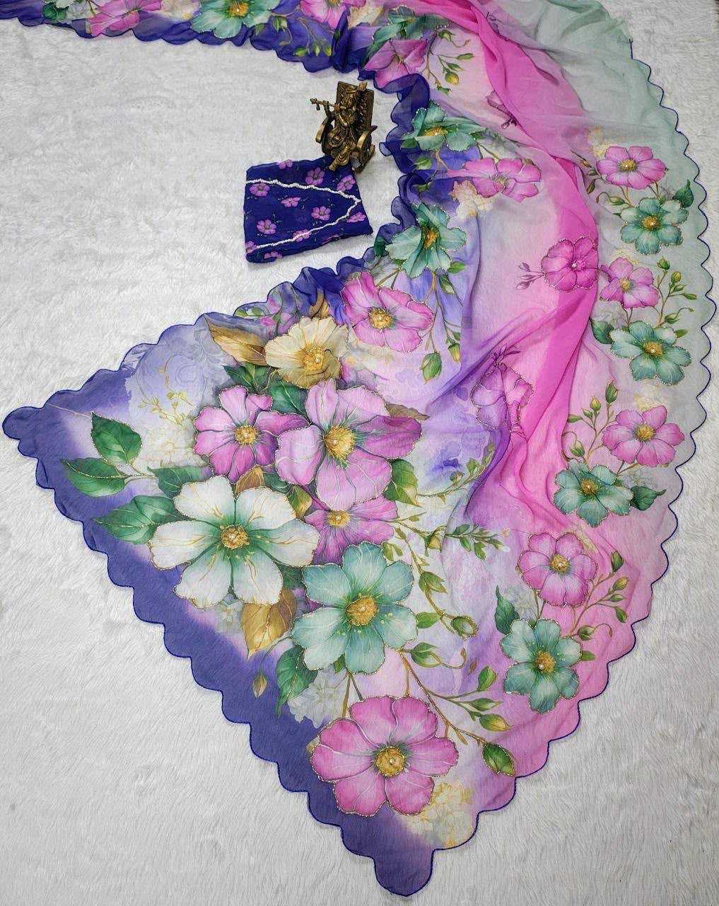 YNF Wholesale Georgette Fancy Sarees KESH518 VK4410 | Surat Manufacturer