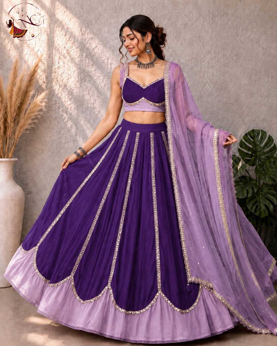 YNF Wholesale Heavy Roman Silk Wedding Lehenga  | Surat Manufacturer