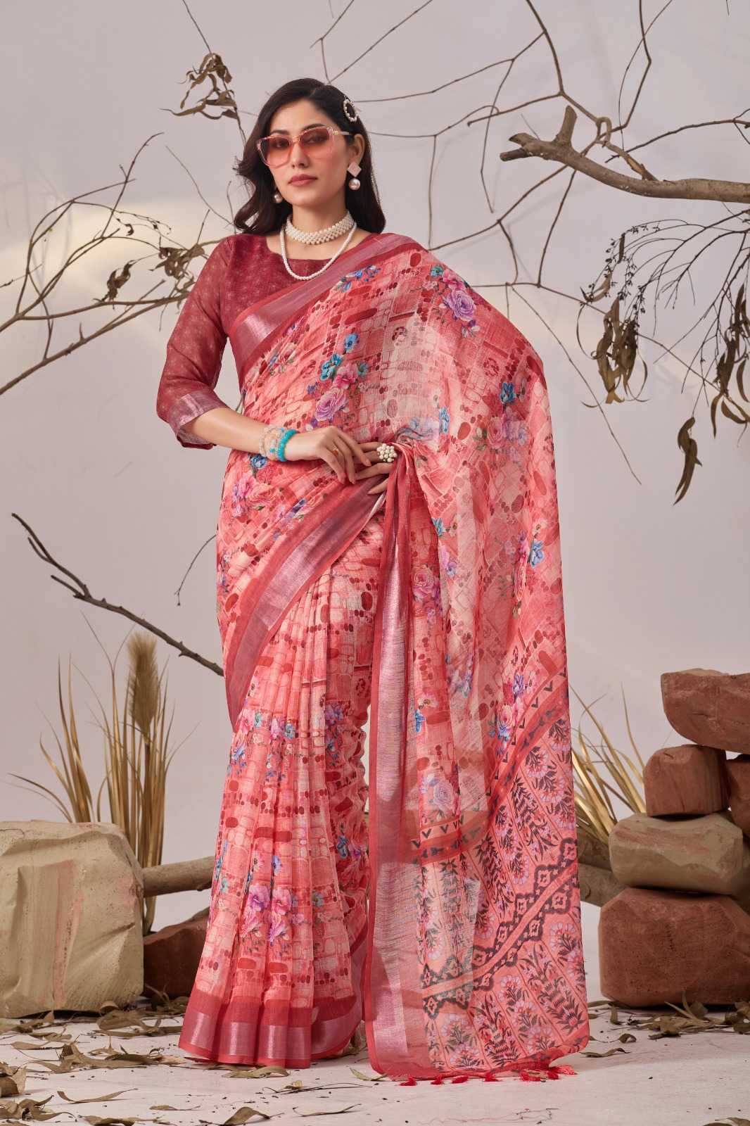 YNF Wholesale Cotton Printed Sarees  | Surat Manufacturer