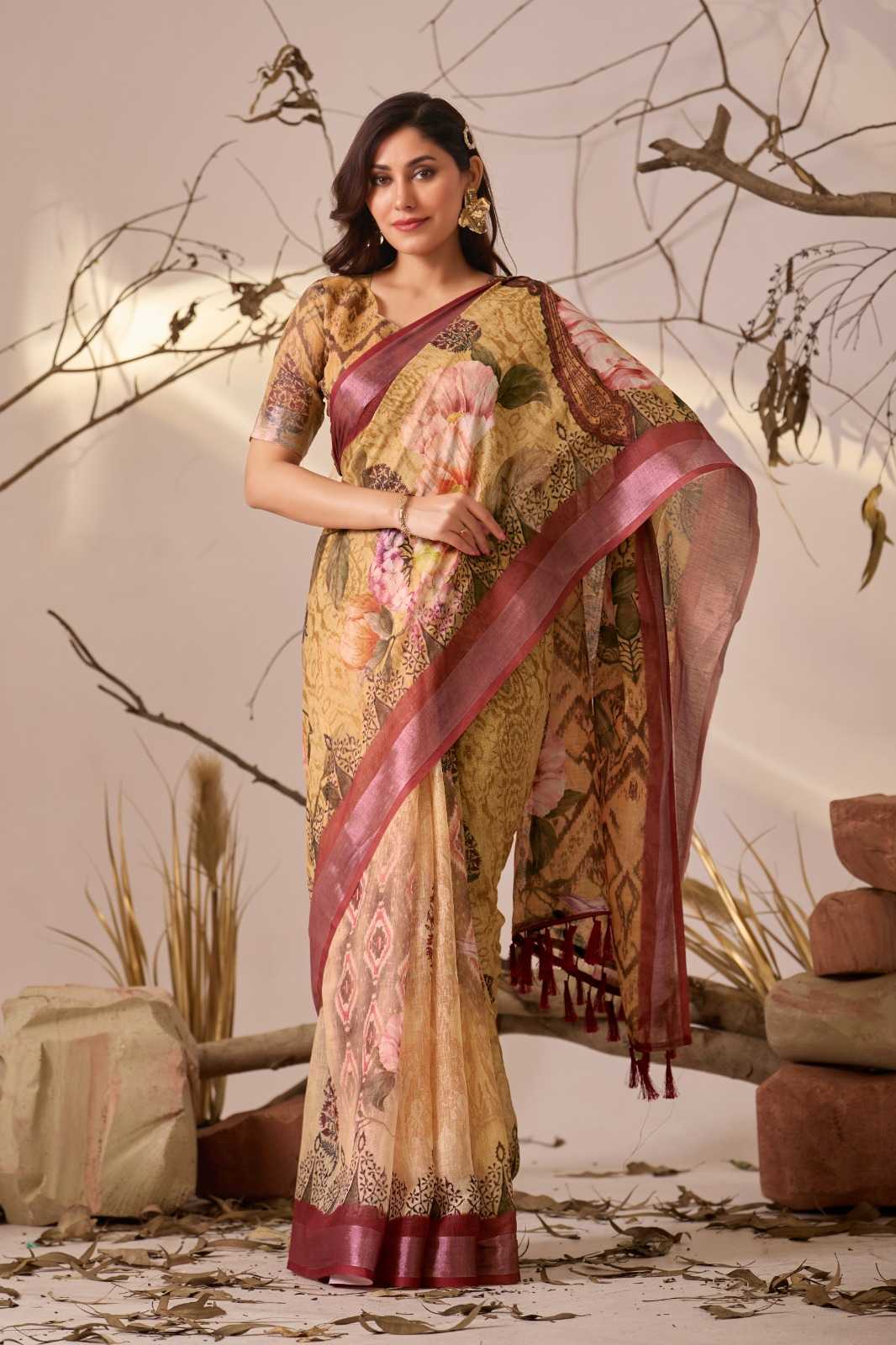 YNF Wholesale Cotton Printed Sarees  | Surat Manufacturer