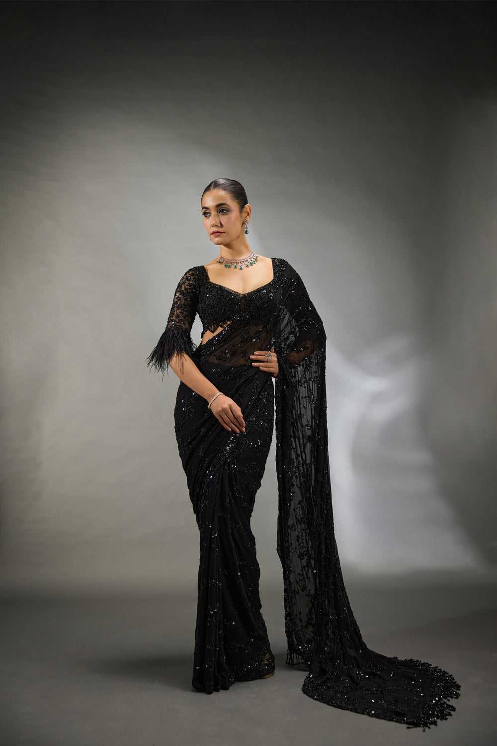 YNF Wholesale Faux Georgette Georgette Sarees  | Surat Manufacturer