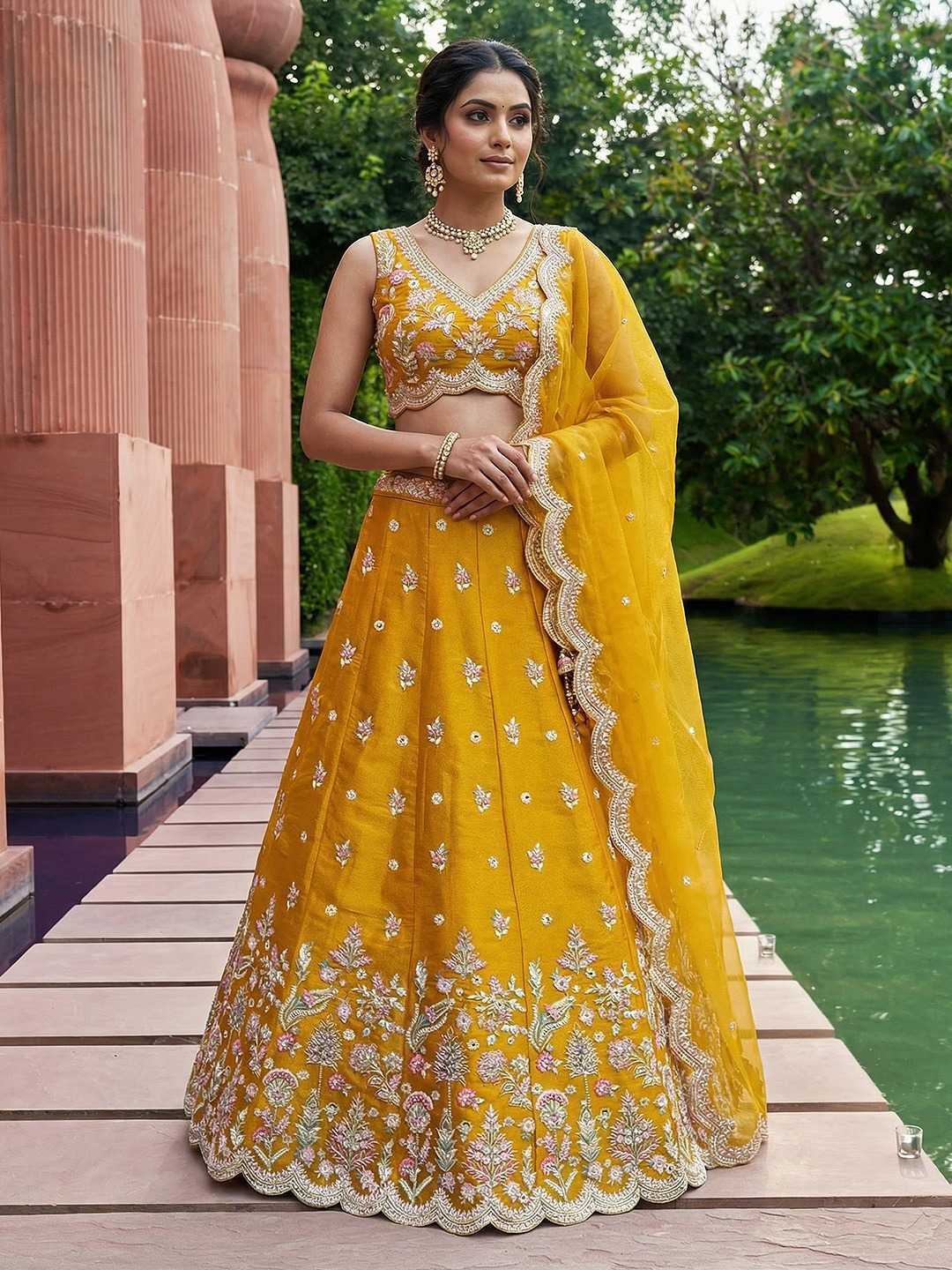 YNF Wholesale Tissue Wedding Lehenga  | Surat Manufacturer