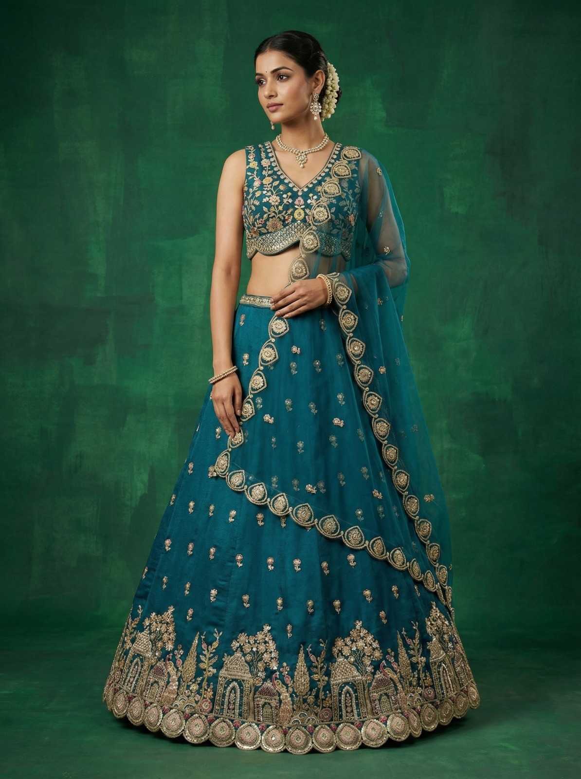 YNF Wholesale Chinon Wedding Lehenga  | Surat Manufacturer