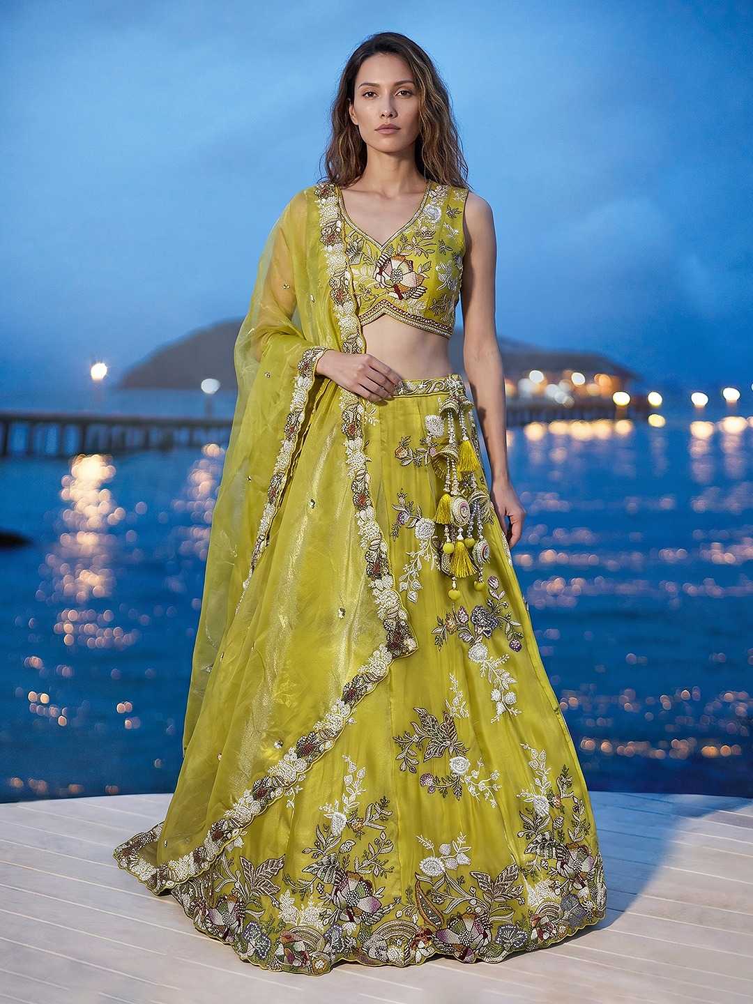 YNF Wholesale Tissue Wedding Lehenga  | Surat Manufacturer