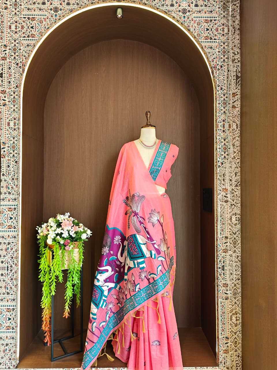 YNF Wholesale Soft Cotton Designer Sarees KESH532 ELEPHANT | Surat Manufacturer