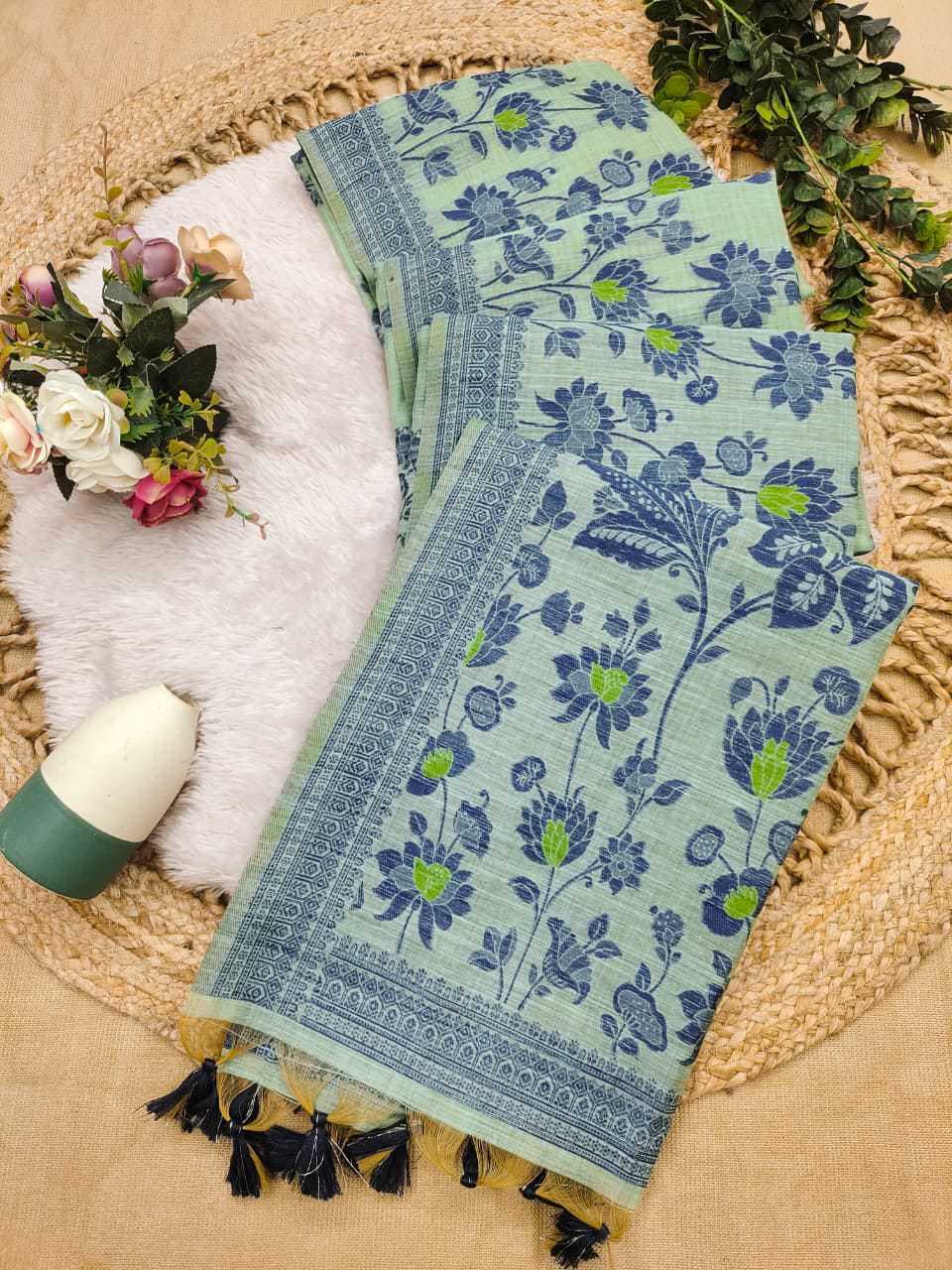 YNF Wholesale Soft Cotton Floral Sarees KESH532 SIGN | Surat Manufacturer