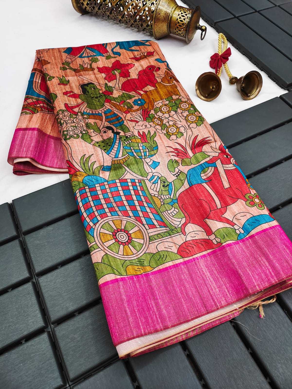YNF Wholesale Tussar Silk Kalamkari Sarees KESH532 TUS | Surat Manufacturer