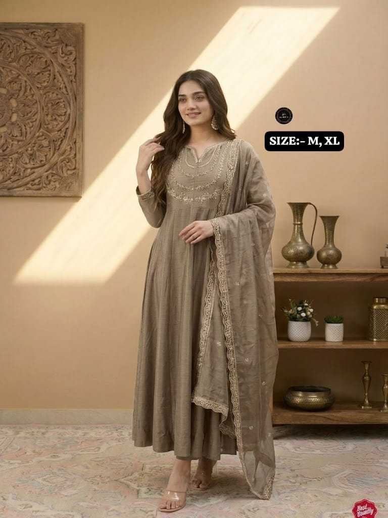 YNF Wholesale Vichitra Silk Embroidered Kurtis KESH536 3509 | Surat Manufacturer