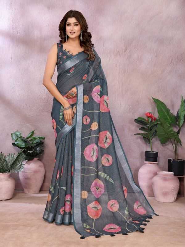 YNF Wholesale Linen Designer Sarees KESH553 401 | Surat Manufacturer