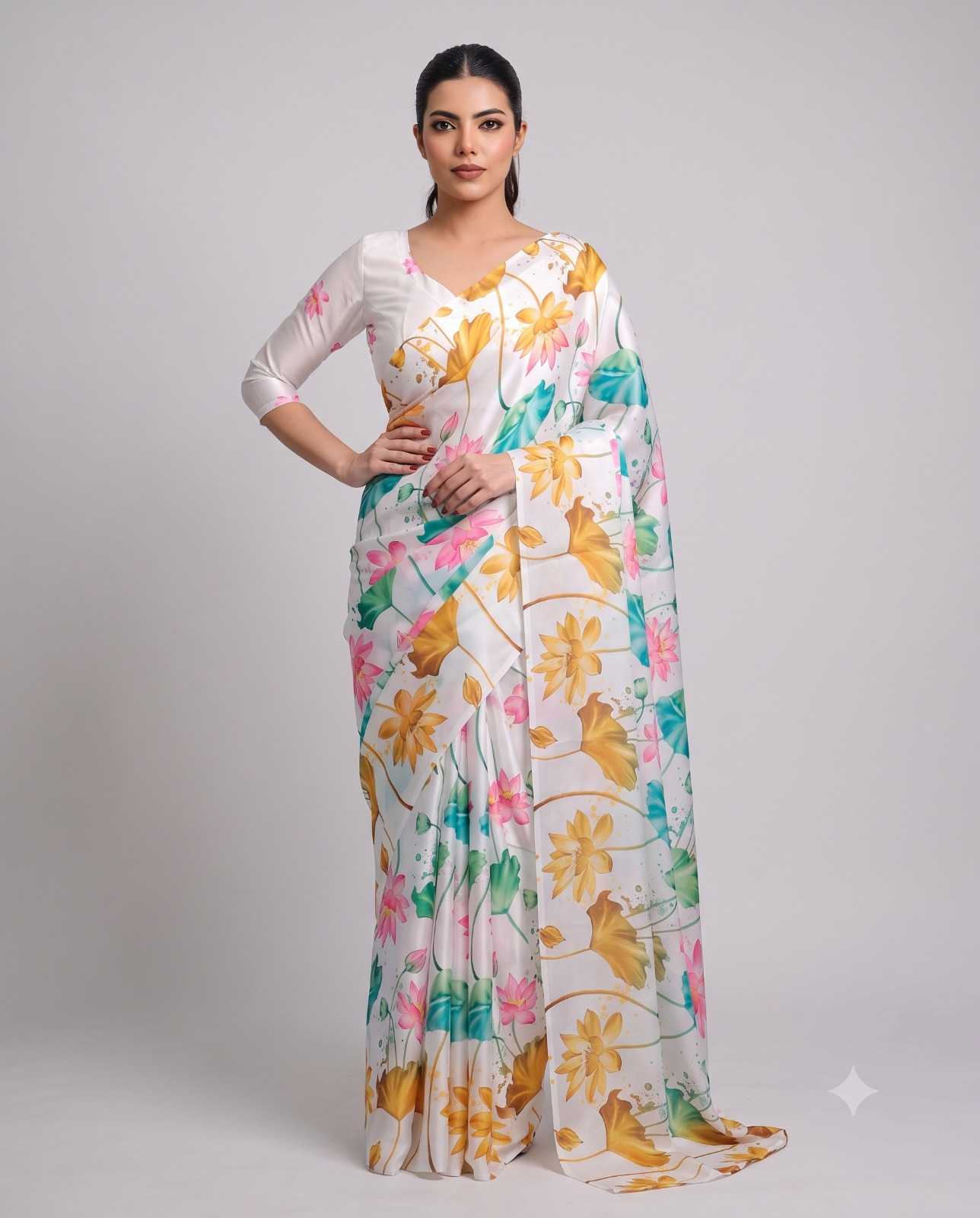 YNF Wholesale Satin Silk Soft Silk Sarees  | Surat Manufacturer