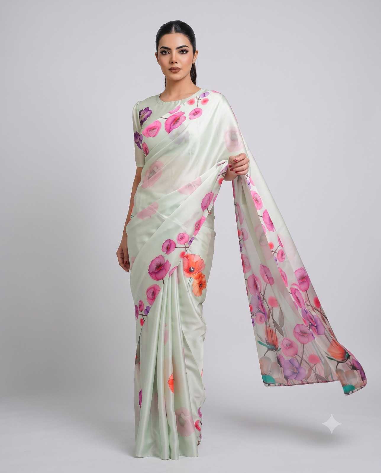 YNF Wholesale Satin Silk Party Wear Silk Sarees  | Surat Manufacturer