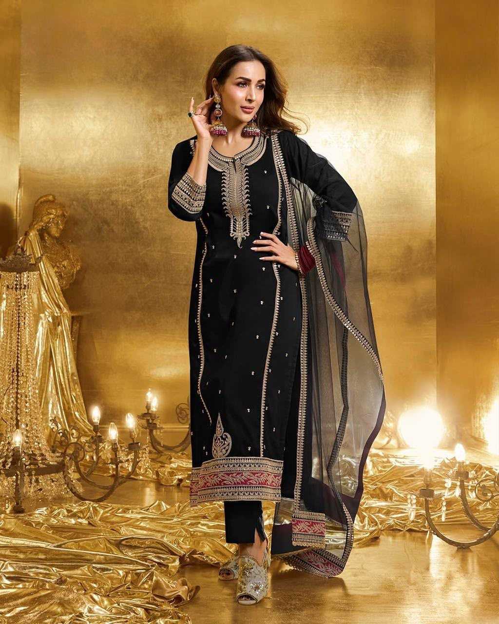 YNF Wholesale Faux Georgette Embroidery Suits  | Surat Manufacturer