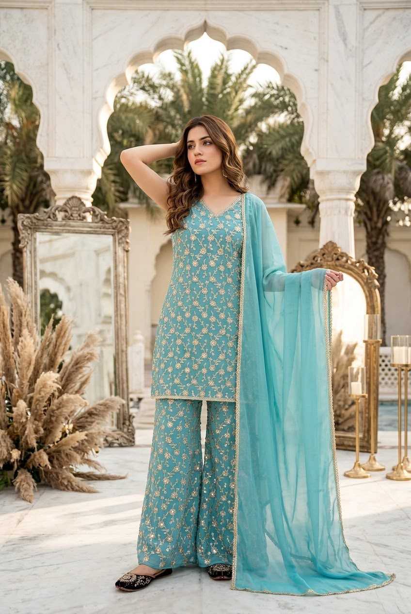 YNF Wholesale Georgette Embroidery Suits  | Surat Manufacturer