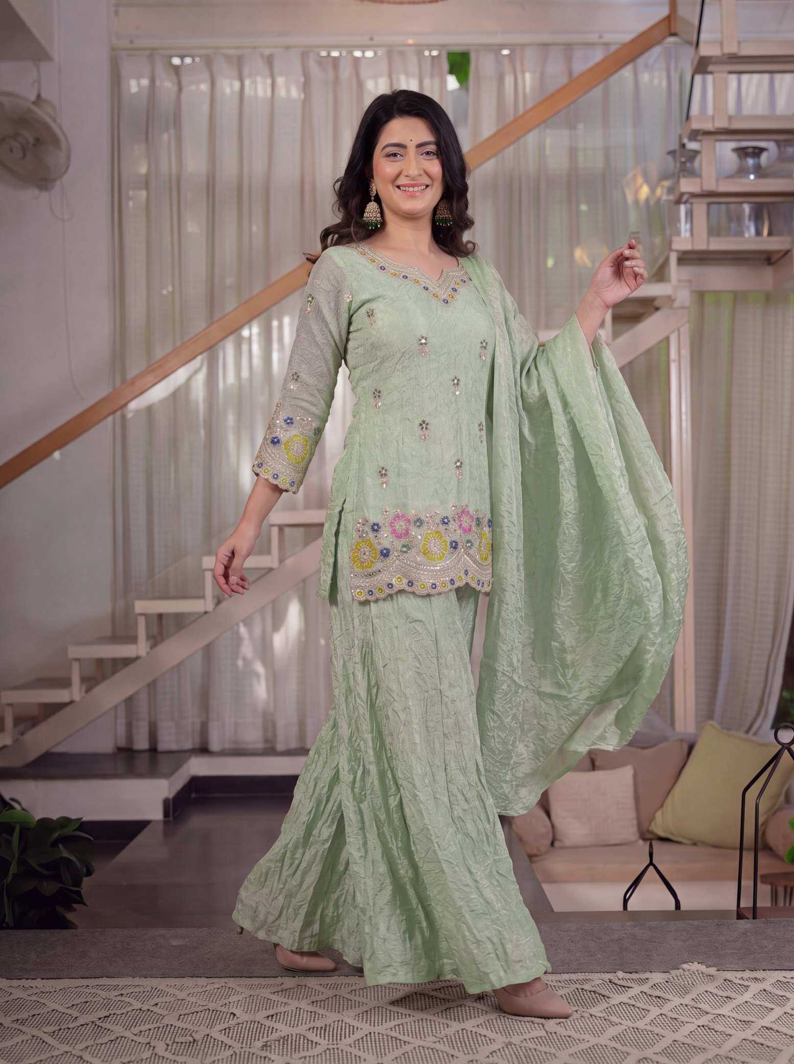 YNF Wholesale Crunchi Sharara Salwar Suits  | Surat Manufacturer