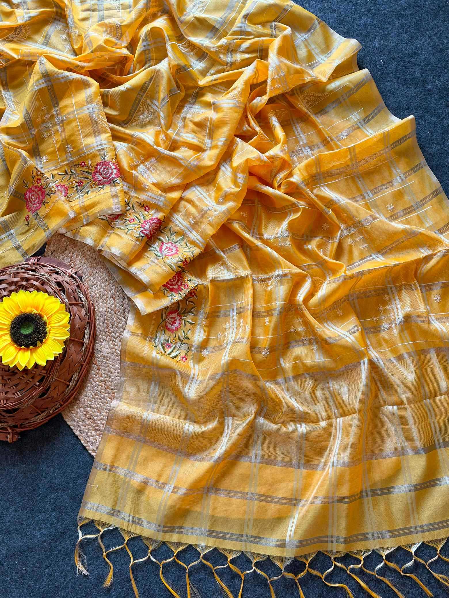 YNF Wholesale Tussar Silk Designer Silk Sarees  | Surat Manufacturer