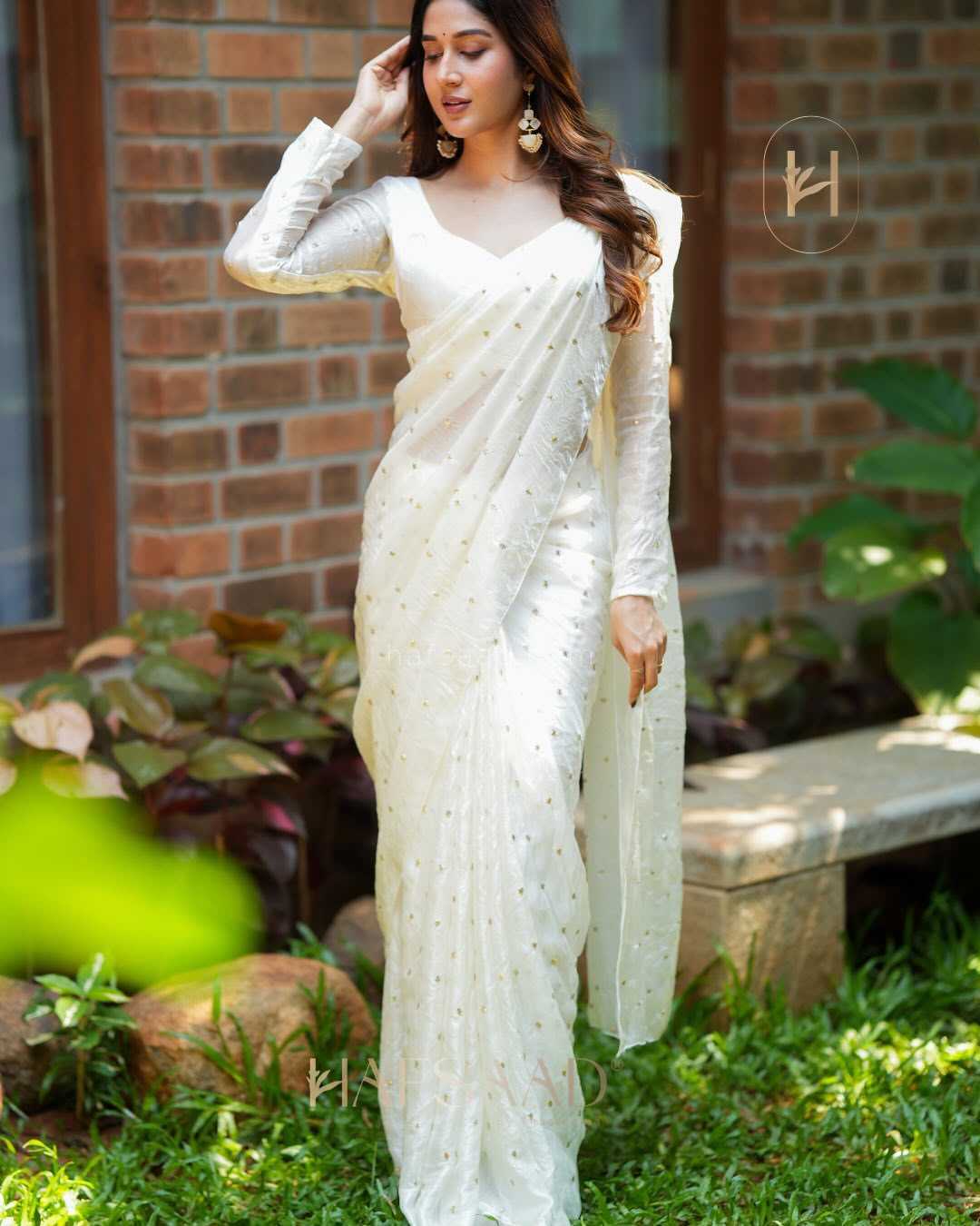 YNF Wholesale Satin White Sarees KESH569 Amoghini | Surat Manufacturer