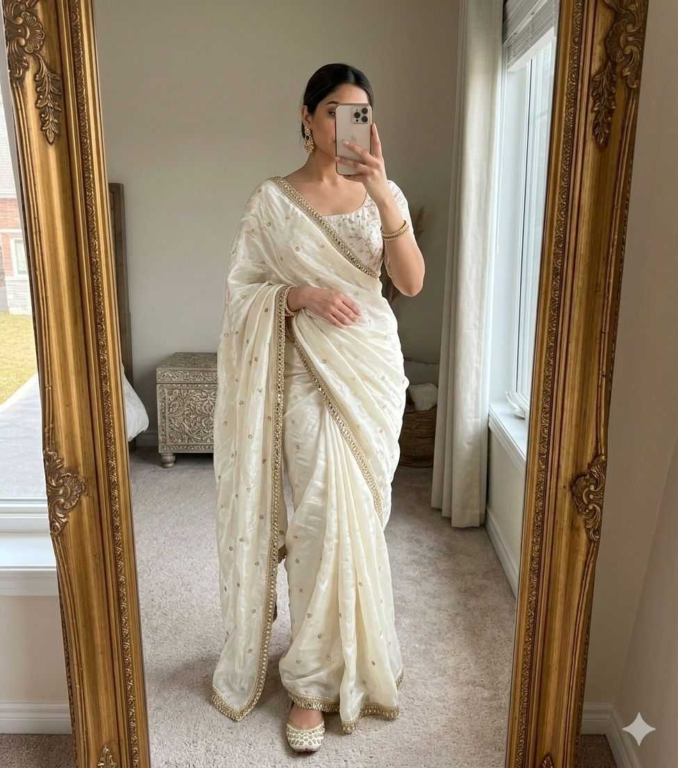 YNF Wholesale Satin Mirror Work Saree  | Surat Manufacturer