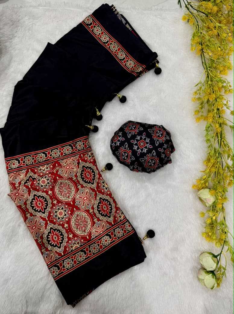 YNF Wholesale Gajji Silk Ajrakh Sarees  | Surat Manufacturer