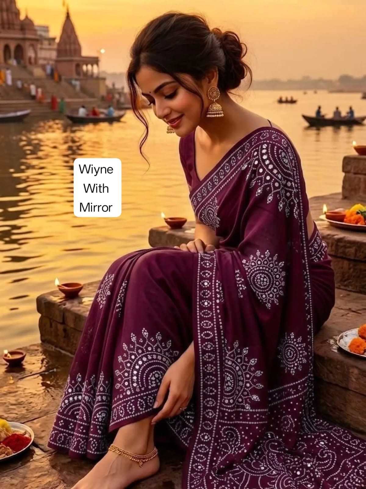YNF Wholesale Satin Silk Printed Silk Saree  | Surat Manufacturer
