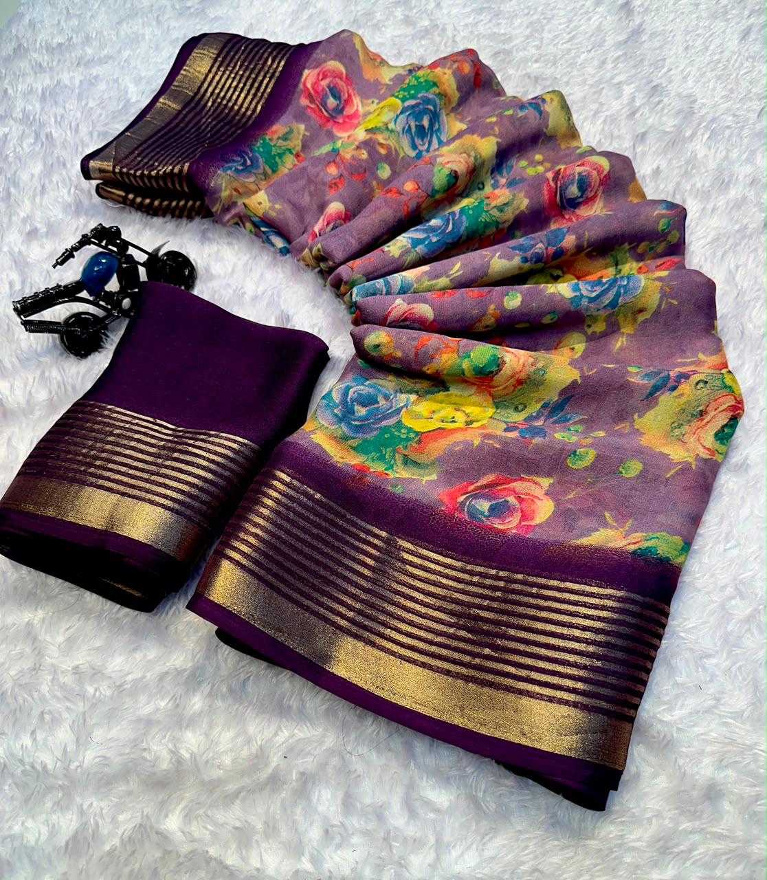 YNF Wholesale Georgette Designer Sarees  | Surat Manufacturer