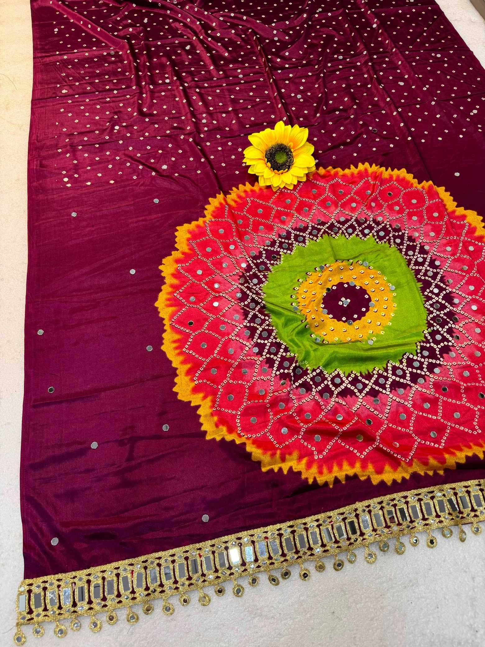 YNF Wholesale Gajji Silk Ajrakh Sarees  | Surat Manufacturer