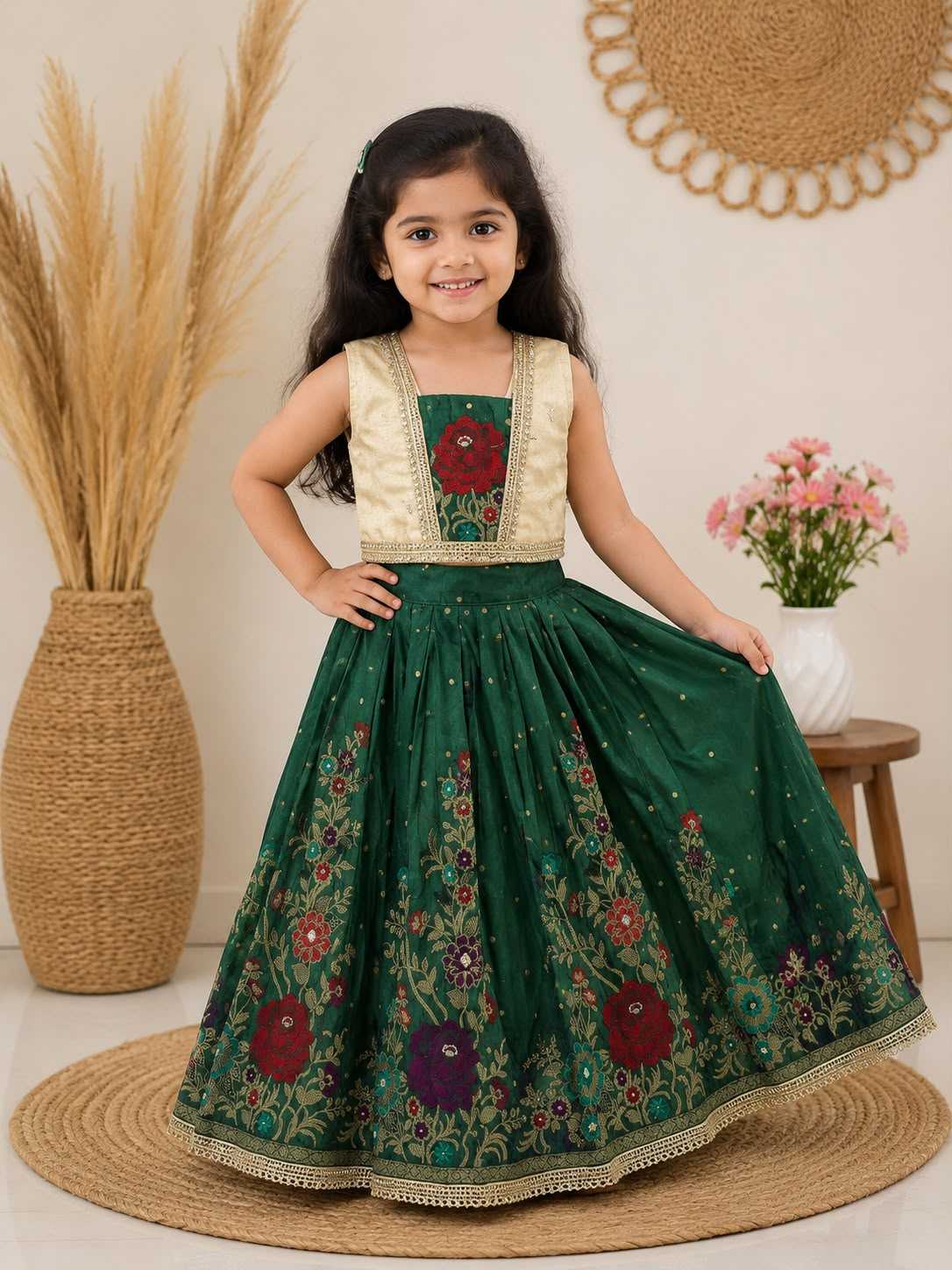 YNF Wholesale Dola Silk Kids Lehenga  | Surat Manufacturer