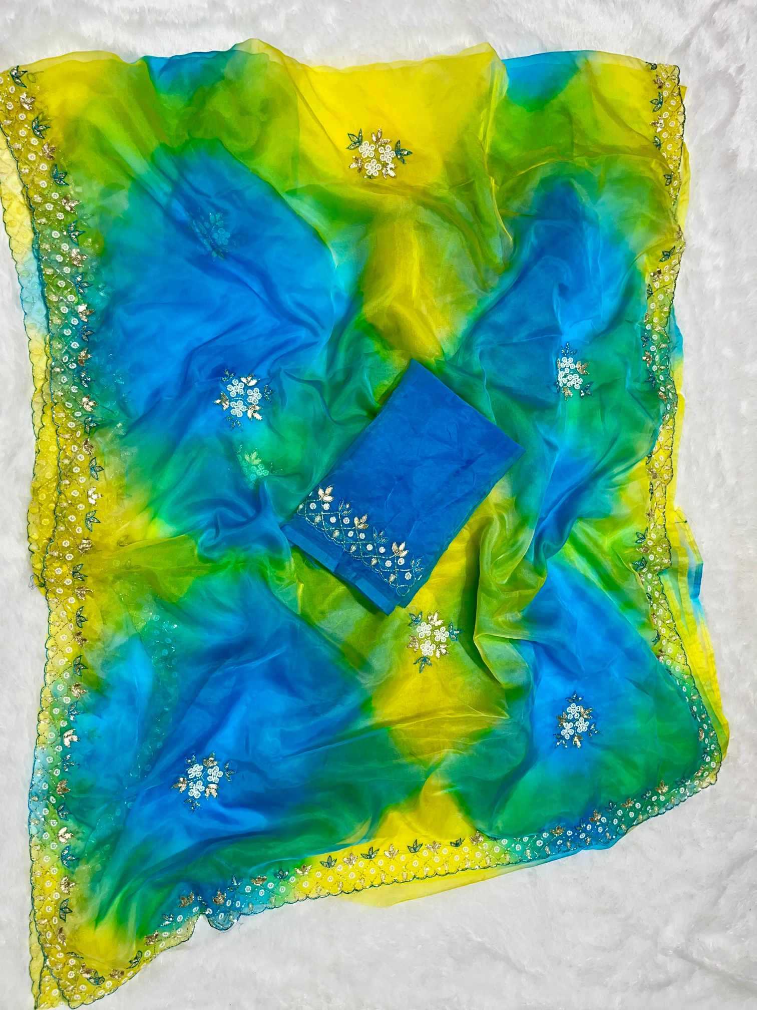 YNF Wholesale Organza Cutwork Saree  | Surat Manufacturer