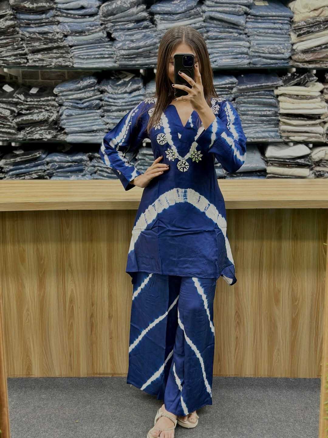 YNF Wholesale Burberry Silk Co-ord Set  | Surat Manufacturer