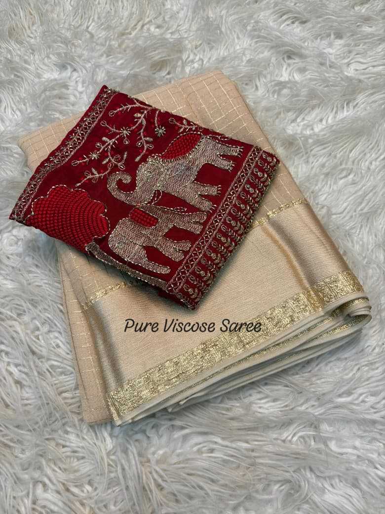 YNF Wholesale Pure Viscos Designer Sarees KESH604 Chex Elephant | Surat Manufacturer