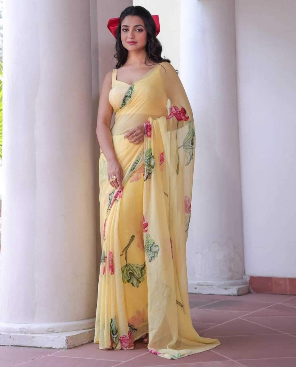YNF Wholesale Chiffon Ready To Wear Sarees KESH606 496 | Surat Manufacturer