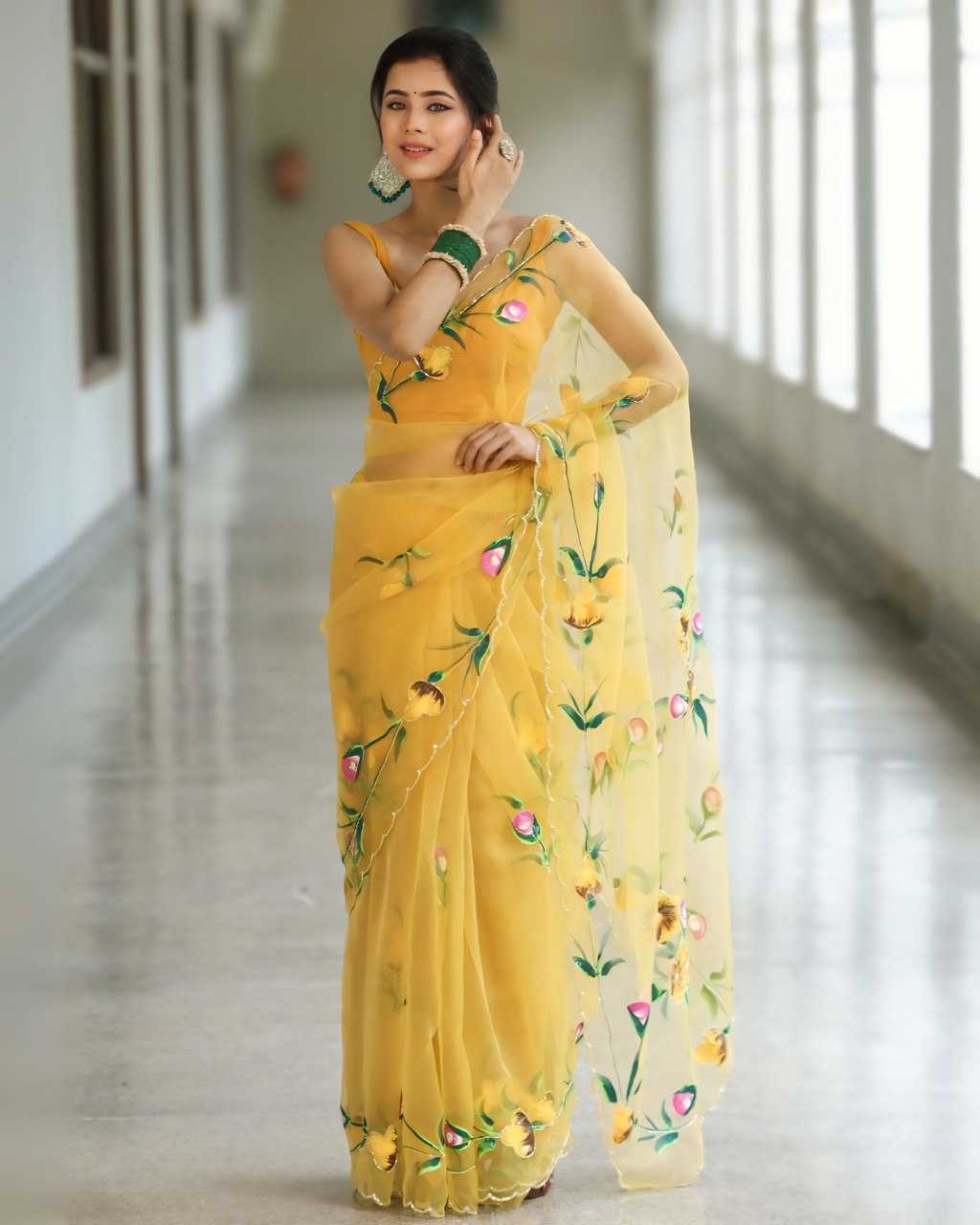 YNF Wholesale Organza Ready To Wear Sarees KESH606 498 | Surat Manufacturer