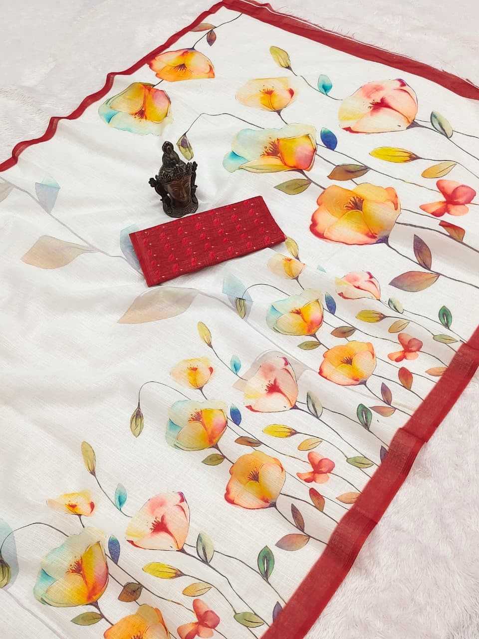 YNF Wholesale Cotton Designer Sarees KESH634 linen flower | Surat Manufacturer