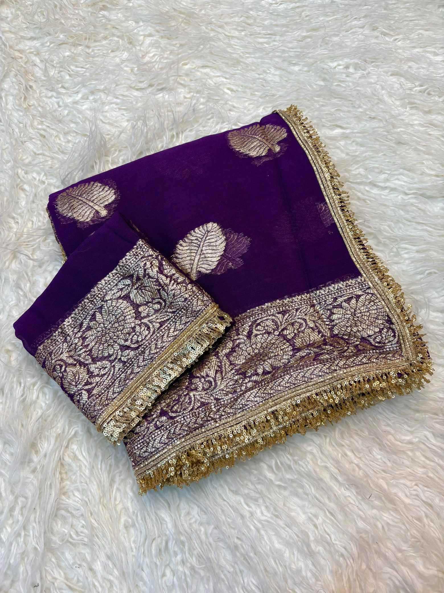 YNF Wholesale Pure Viscos Georgette Sarees  | Surat Manufacturer